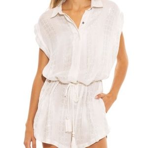 NWOT Isabella Rose's Cover up Short Sleeve Tie Waist Romper